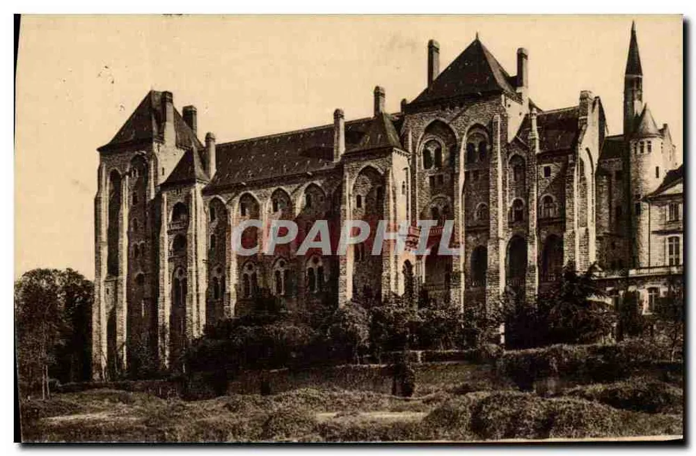 Die Abtei St-Pierre de Solesmes — Ansicht von der Marmorwerkstatt Saint Clément, Sarthe — J. Mailcot - Vorderseite