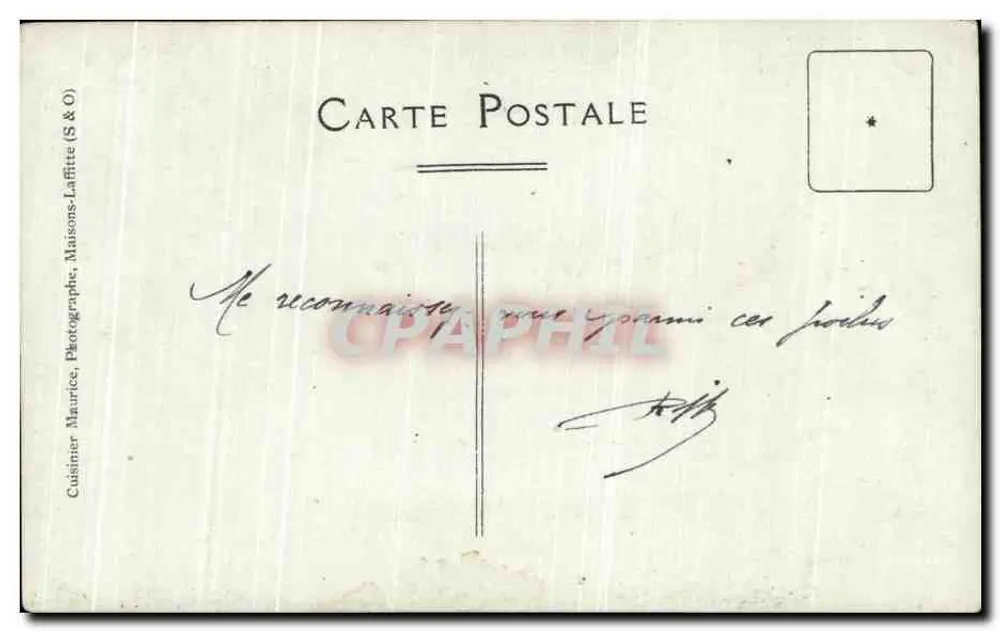 Gruppe Soldaten — Frankreich — Verlag Cuisinier-Maurice-Laffitte - Rückseite