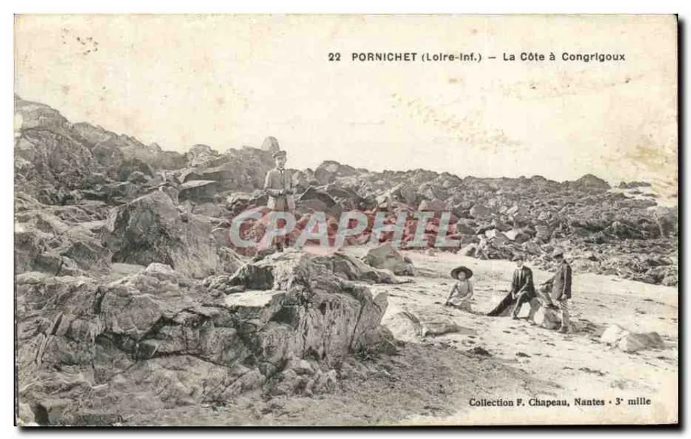 PORNICHET (Loire-Inf.) — A Côte à Congrigoux — Coleção F. Chapeau, Nantes, 3e mille - Frente