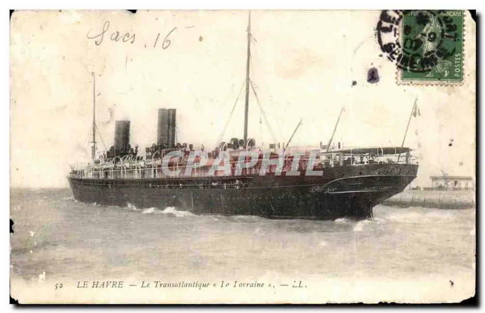 Le Havre — Der Transatlantiker « La Lorraine » — Verleger L.L. - Vorderseite