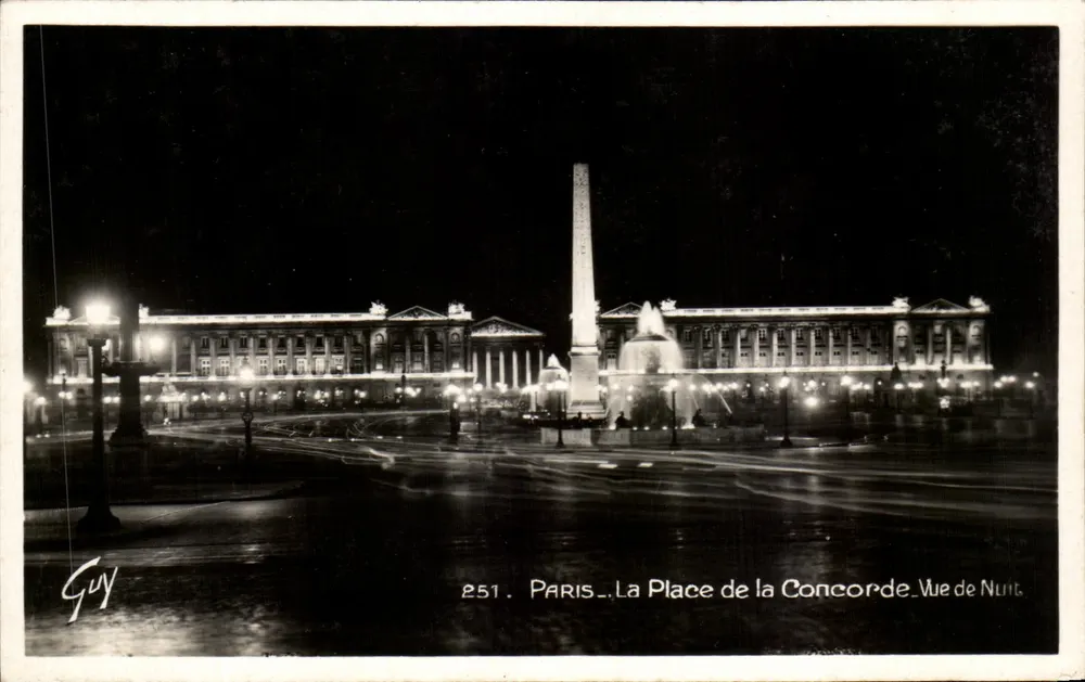 Paris — La Place de la Concorde. Nachtsicht — Guy, Nr. 251 - Vorderseite