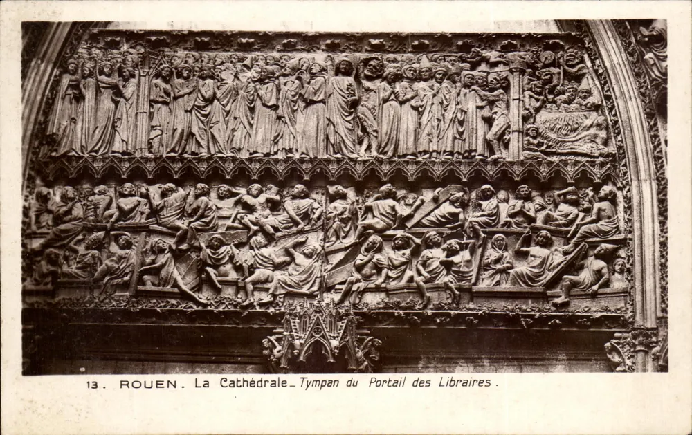 Rouen. Die Kathedrale — Die Gesimse des Portals der Buchhändler — Edition der historischen Denkmäler - Vorderseite