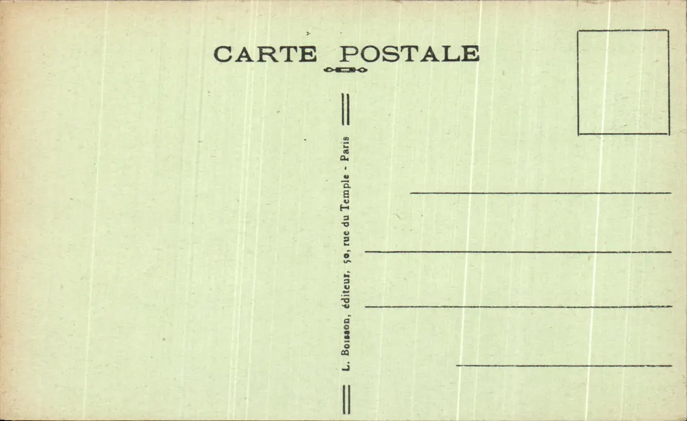 Ansichtskarte — Verlag L. Bosson, 59, rue du Temple - Paris - Vorderseite