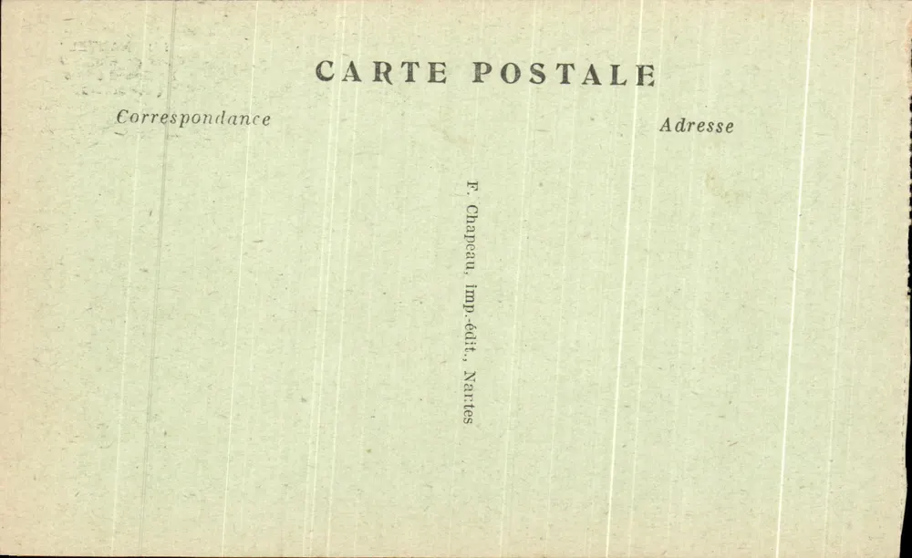 Ansichtskarte — Rückseite sichtbar — F. Chapeau, Verlag, Nartes - Vorderseite