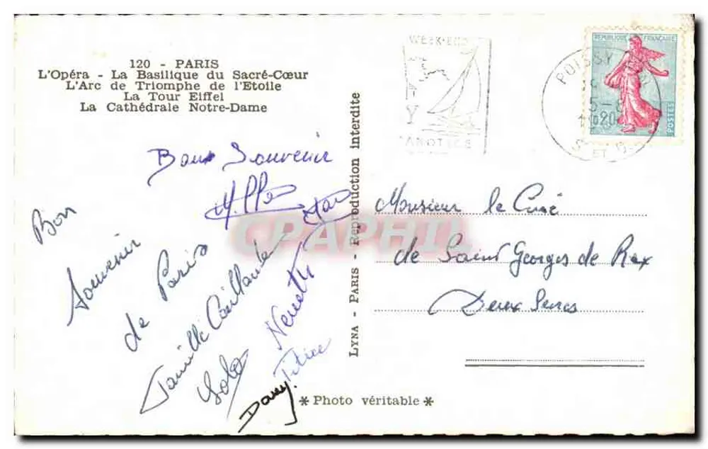Erinnerungen an Paris — Das Opernhaus, der Sacré-Cœur, die Eiffelturm, der Triumphbogen, Notre-Dame — Verlag LYNA - PARIS - Rückseite