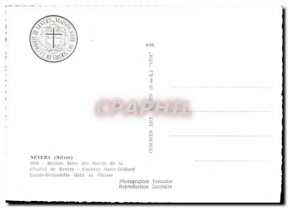 Sainte Bernadette Soubirous — Reliquiare — Mutterhaus der Schwestern der Caritas von Nevers - Rückseite