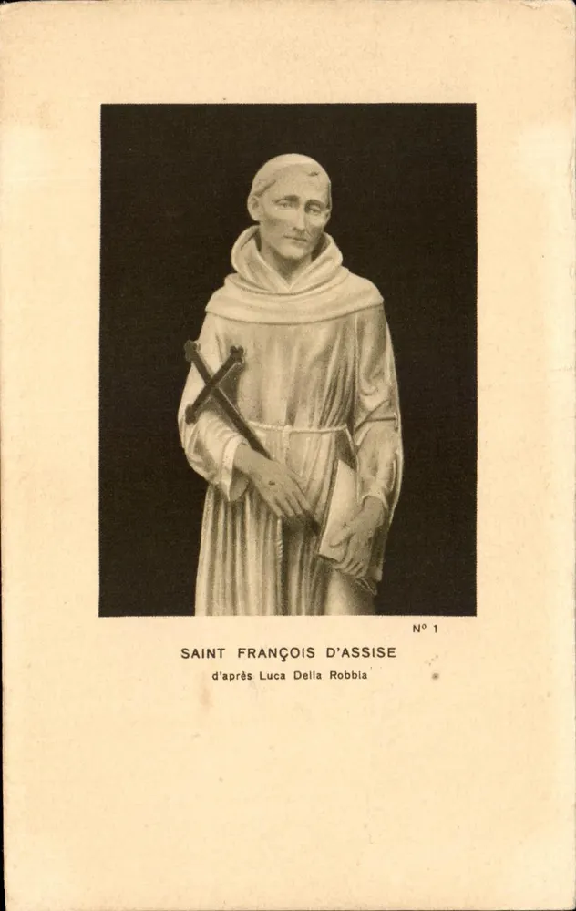 Saint François d'Assise — statue — d'après Luca Della Robbia, N° 1 - Vorderseite