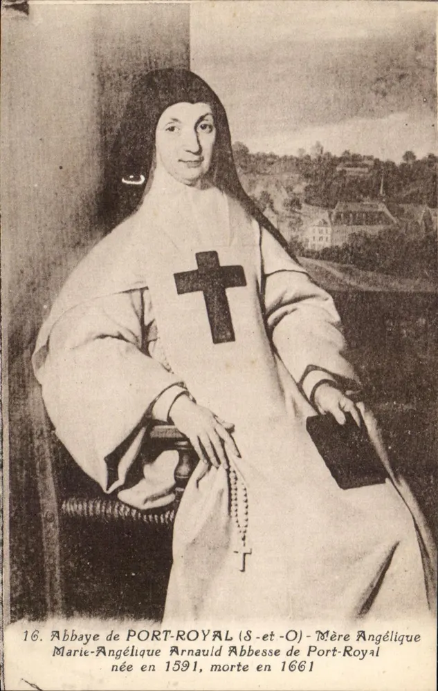 Abadia de Port-Royal (S.-et-O) — Mãe Angélique Arnauld — nascida em 1591, falecida em 1661 - Frente