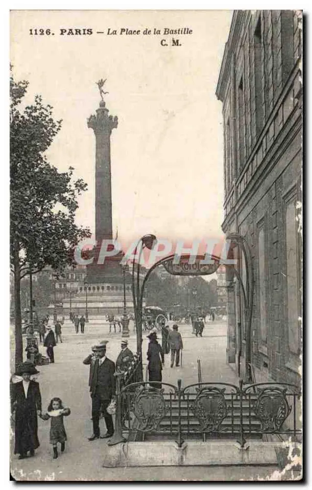 Paris — La Place de la Bastille — C. M. n° 1126 - Frente