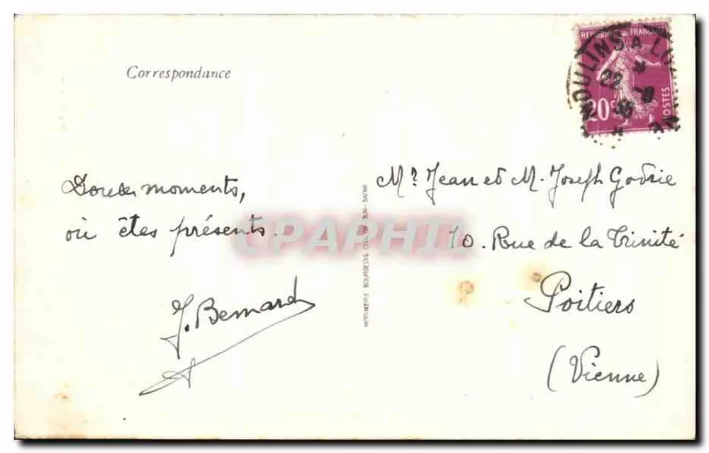 Paray-le-Monial — Absydę Bazyliki — B. F. Chalon - Rewers