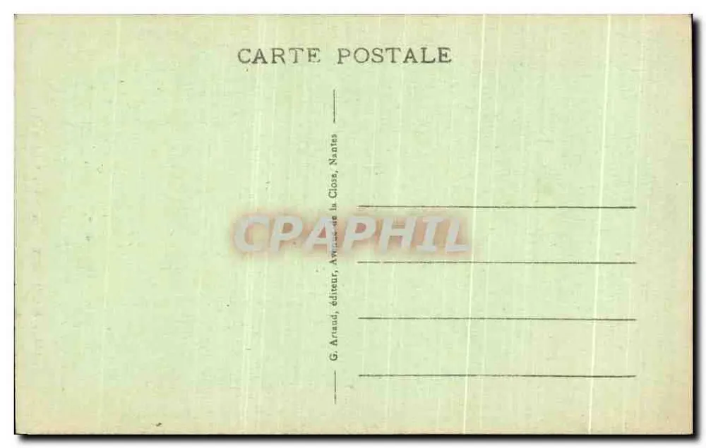 Bordeaux - A Flecha São Miguel — editor G. Arnaud, Nantes, n° 140 - Verso