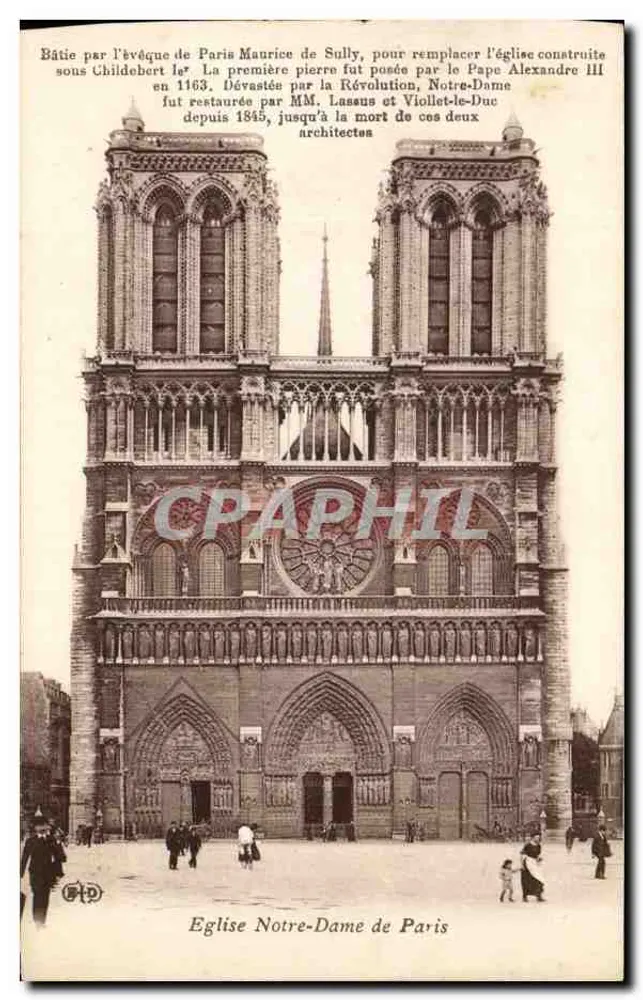 Notre-Dame de Paris — fachada — editor E.P.D. - Frente