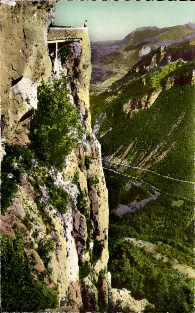 Saint-Jean-en-Royans — Der Abhangweg von Combe-Laval, 800 Meter hoch — P. BLONDIN, Fotograf - Vorderseite