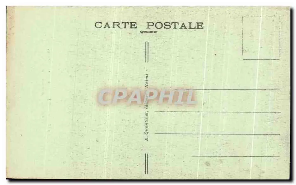 Reims — Die Kathedrale. Die Große Rose des Portals — A. Quentinat, Verlag, Reims - Rückseite