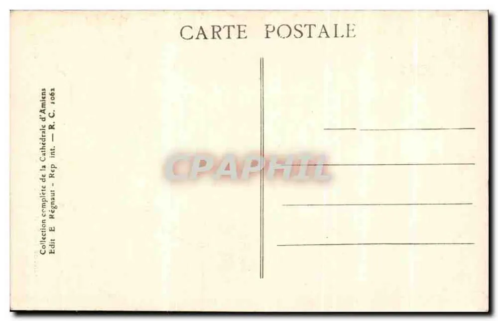 Cattedrale di Amiens — Rosa Nord (XIV secolo) — Edizione R. C. 1002 - Verso