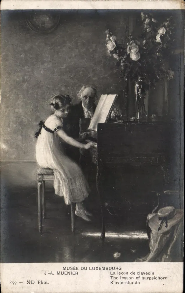 Die Clavierstunde — Museum Luxembourg — J.-A. Muenier, n° 859 - Vorderseite