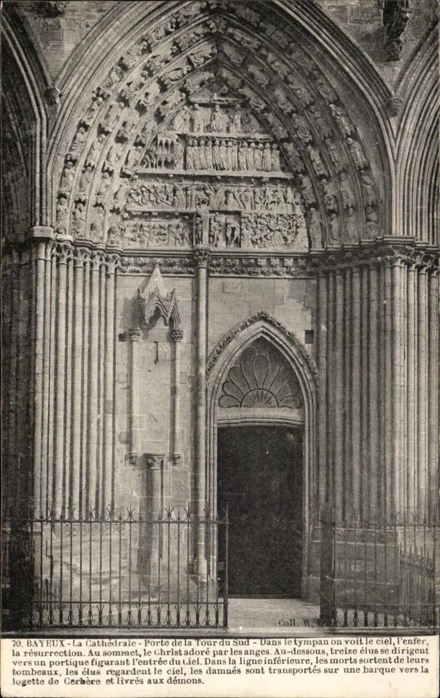 Bayeux - Kathedrale - Südtor - Tympan der Auferstehung - Vorderseite