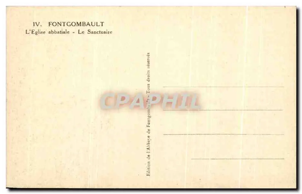 Fontgombault — La Iglesia abacial - El Santuario — Edición de la Abadía de Fontgombault - Reverso
