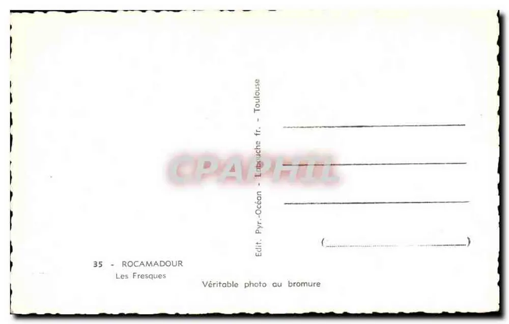 Rocamadour — Fresques intérieures de l'église — Éditeur IMPRIMÉ SUR LA CARTE : Éd. Pyr.-Océan - Reverso
