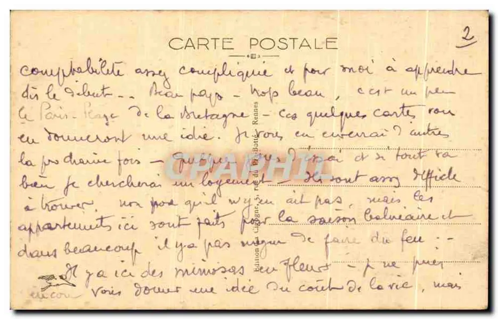 Perros-Guirec (C.-du-N.) — A Costa Rochosa — editor C. Lefebvre, n° 1486 - Verso