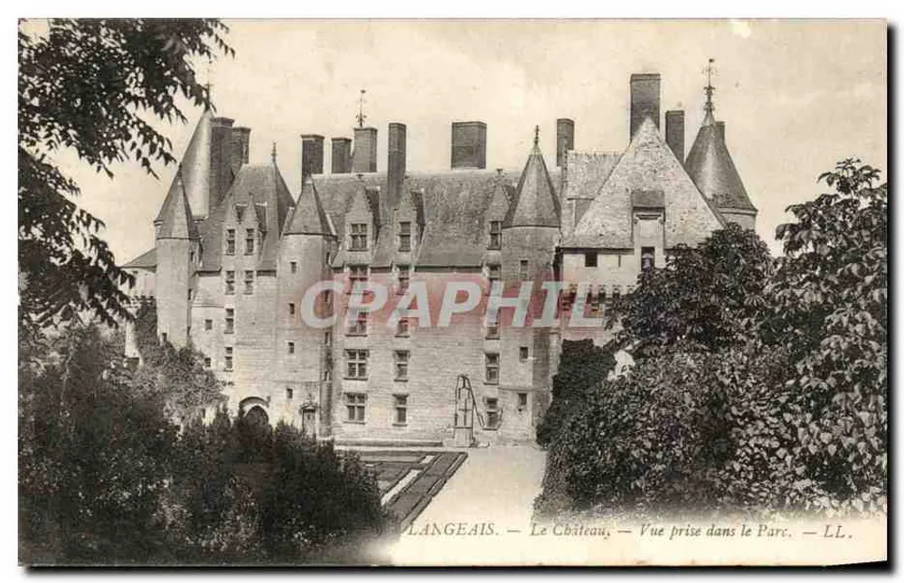 Langeais — Das Schloss — Aufnahme im Park — LL. - Vorderseite