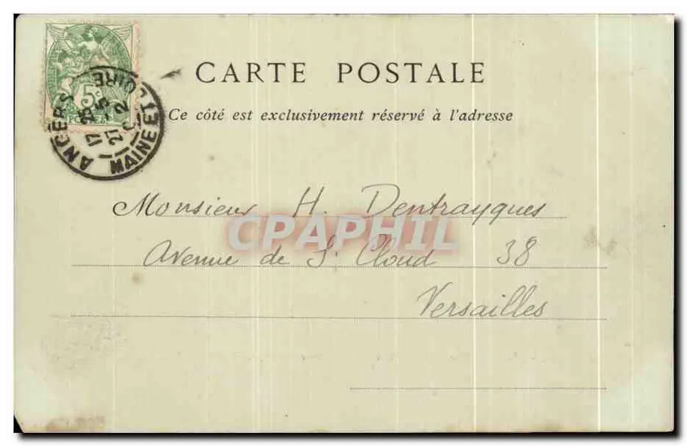 Angers — La Préfecture, römische Arcaden entdeckt 1836 — ND Phot - Rückseite