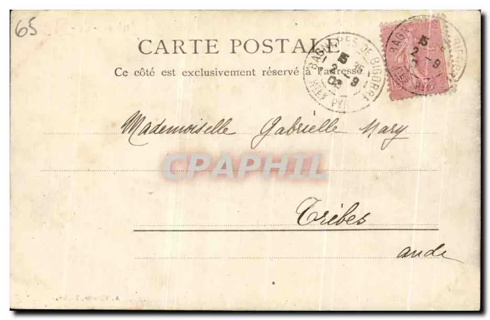 Thermisches Institut Salut — Bagnères-de-Bigorre — Verlag A. Vinate, Tarbes, Nr. 10816 - Rückseite