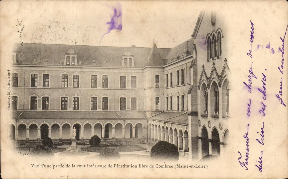 Innere Hof des Freien Instituts von Combrée (Maine-et-Loire) — Gaunet, Bijonluer, Segré — Nr. 10 - Vorderseite