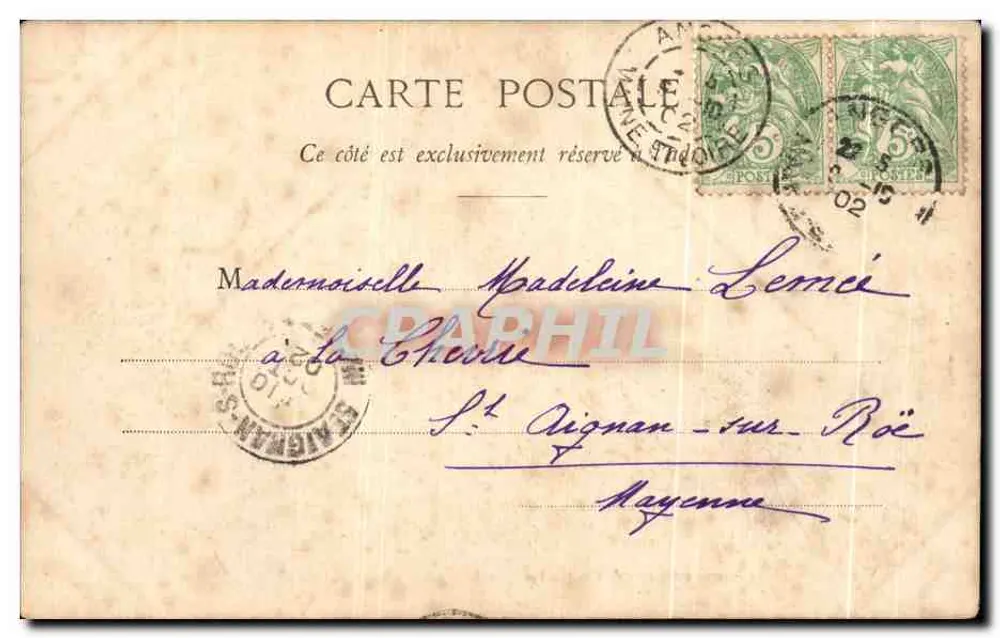Innere Hof des Freien Instituts von Combrée (Maine-et-Loire) — Gaunet, Bijonluer, Segré — Nr. 10 - Rückseite