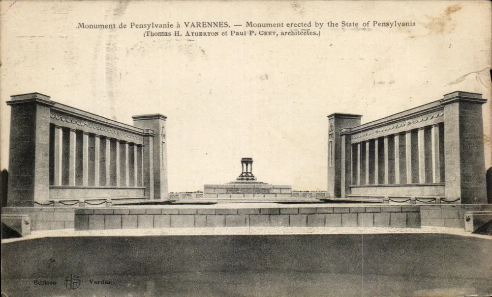 Monument de Pennsylvanie à VARENNES — Monument érigé par l'État de Pennsylvanie (Thomas H. Atherton et Paul P. Gret, architectes) - Vorderseite