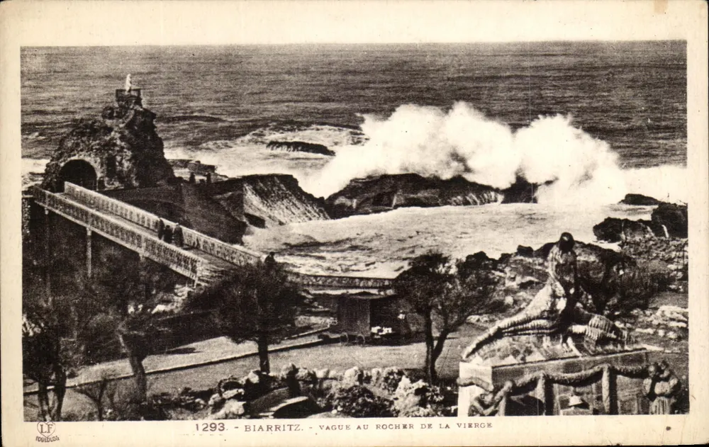 Biarritz — Welle am Felsen der Jungfrau — Éditions Toulouse, n° 1293 - Vorderseite