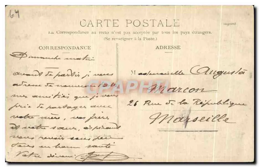 Biarritz — typisch — Auf dem Felsen der Jungfrau während eines Sturms — Édition du magasin Au Souvenir, Nr. 29 - Rückseite