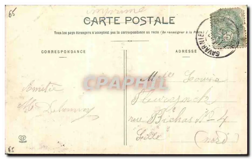 Dorf Gavarnie und Pic de Secugnac — Les Hautes-Pyrénées — Phototypie Labianche Journa, Toulouse - Rückseite