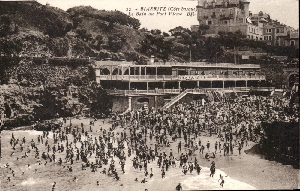 Biarritz (Côte basque) — Blick auf das Bad am alten Hafen — 3100 frères, Verleger, Bordeaux - Vorderseite