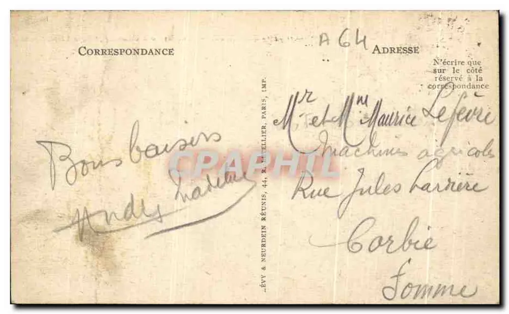 Biarritz — La Côte des Basques par gros temps — LL, n°75 - Verso