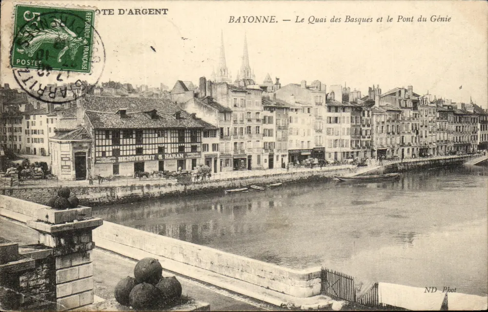 Bayonne — Quai des Basques und Pont du Génie — ND Phot - Vorderseite