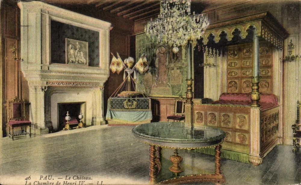 Pau — Das Schloss. Das Zimmer von Henri IV — LL. N° 46 - Vorderseite