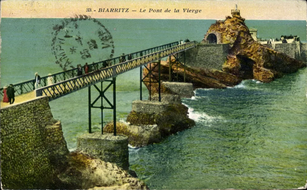 Biarritz — Le Pont de la Vierge — G. Lemaître & Cie, Nice, n°33 - Frente