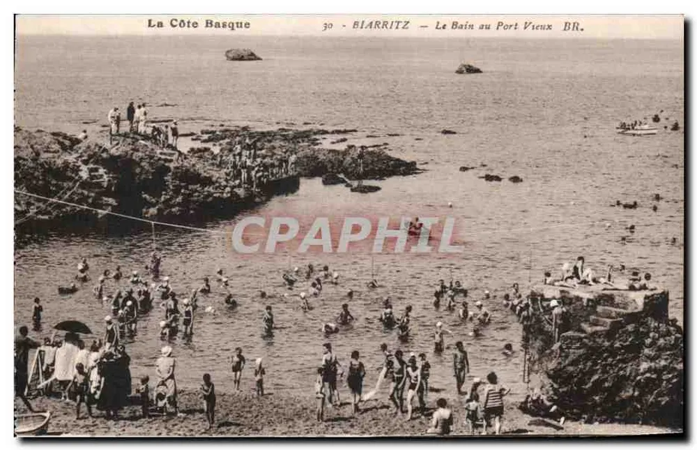 Biarritz — Baden am alten Hafen — Bloo frères, Verlage, Bordeaux - Vorderseite