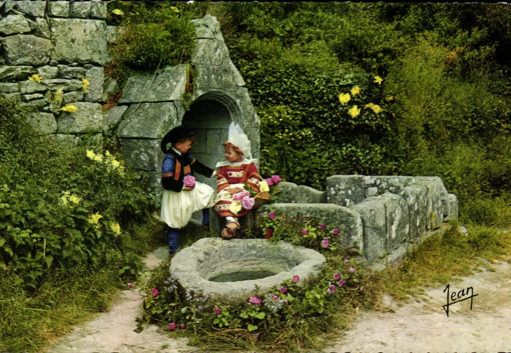 Zwei Kinder in bretonischen Kostümen — Fouesnant und Benodet (Finistère) — Éditions Jean - Vorderseite