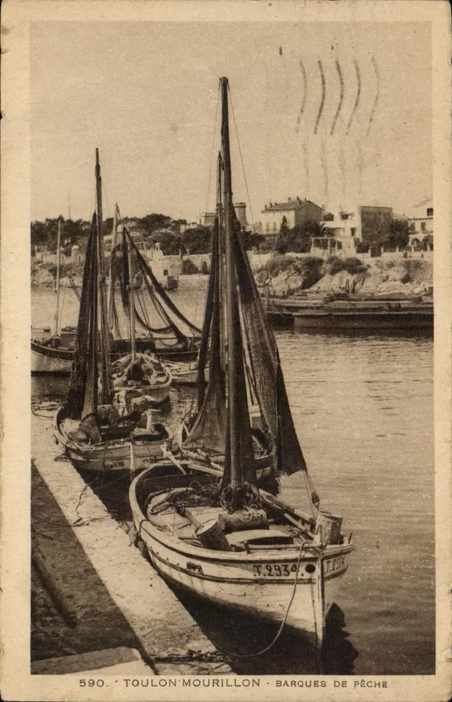 Toulon-Mourillon — Barques de pêche — Éditeur : T.2934 - Anverso