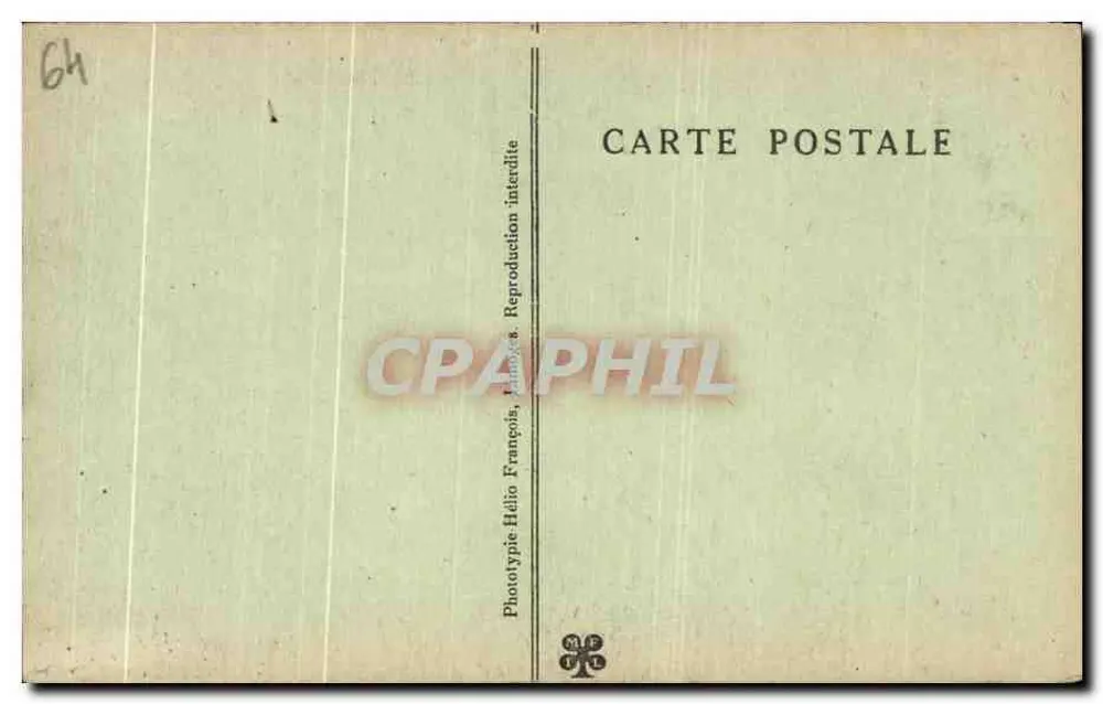 Die Pyrenäen — Höhlen von BÉTHARRAM — Unterer Teil, die Tränen — Phototype Hélio Français, n°28 - Rückseite
