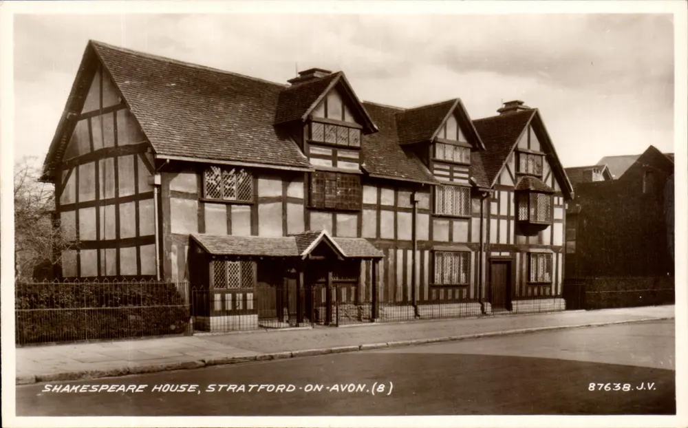 Casa di Shakespeare, Stratford-on-Avon — editore Valentine's Post Card, n° 87638.J.V. - Recto