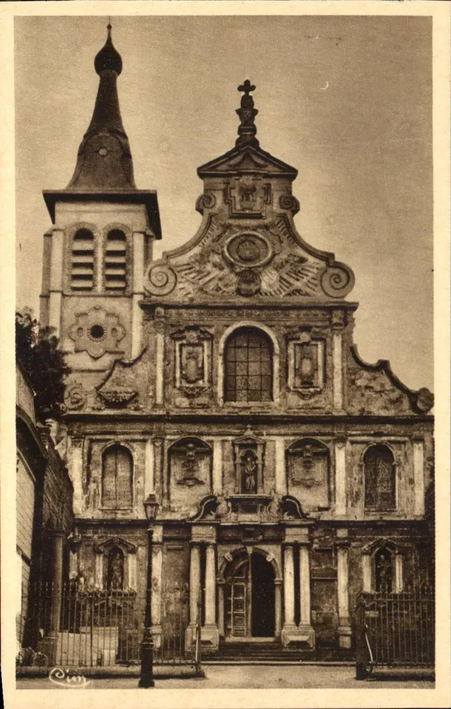 Le Cateau (Nord) — Kerk van Sint-Maarten (vorig Sint-André 1635) — Héliogravure Guiller Macon - Voorkant