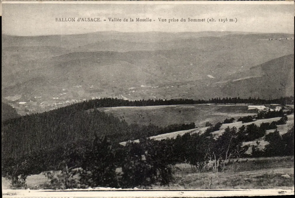 Ballon d'Alsace — Tal der Mosel — Aufnahme vom Gipfel (Höhe 1256 m.) - Vorderseite