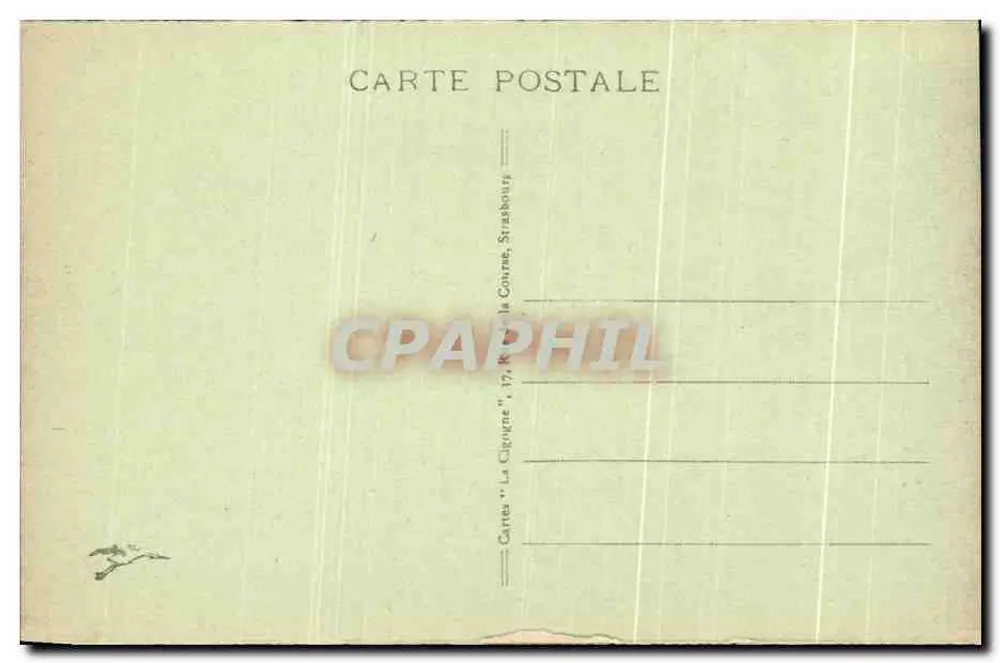 Sewen - Vista geral e Lago de Alfeld — Carta postal da Carte 'La Cigogne', Strasbourg - Verso