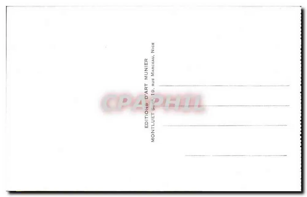 Cannes — Allgemeiner Blick vom Croisette — Art Editions Munier, Nr. 189 - Rückseite