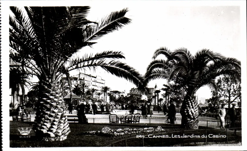 Cannes — Os Jardins do Casino — Munier, n°245 - Frente