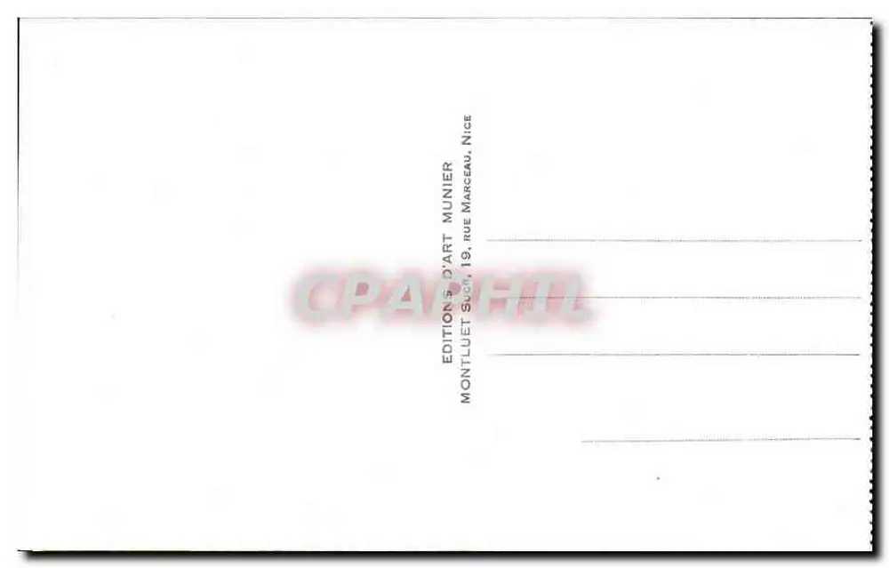 Cannes — Interior del Puerto y el Estérel — Ediciones d'Arte Munier, n°211 - Reverso