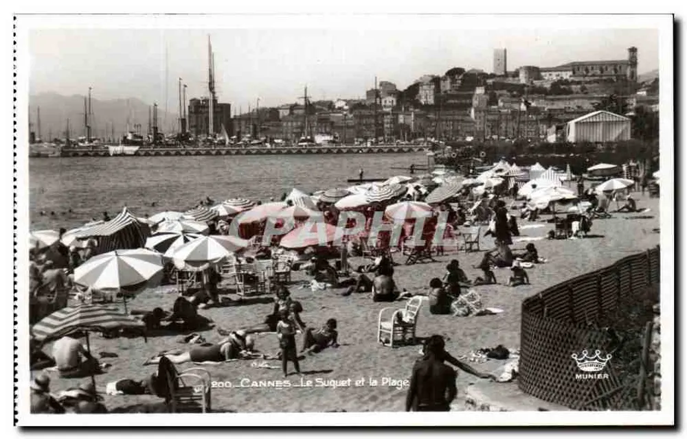Cannes - A Vista do Suquet e da Praia — Munier, n°200 - Frente